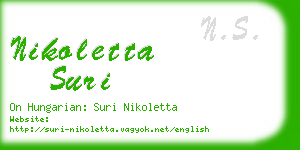 nikoletta suri business card